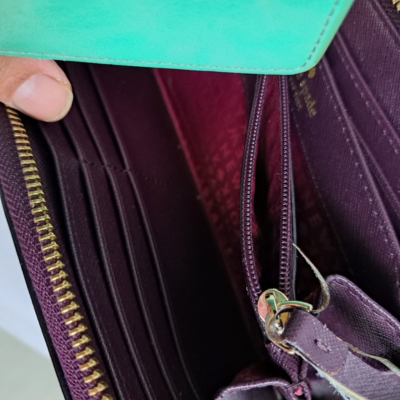 Kate Spade Burgundy Leather Neda Zip Around Wallet - Picture 11 of 11